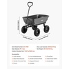 image:imageVEVOR 10 CuFt 1200LBS Poly Garden Cart Dump Wagon Heavy Duty Wheelbarrow with Convertible Handle and 13 Flat Free Tires Outdoor Yard Wagon ATV Trailer Dump Cart Tow Behind for Lawn Mower TractorDarkgrey
