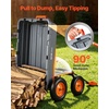 image:imageVEVOR 10 CuFt 1200LBS Poly Garden Cart Dump Wagon Heavy Duty Wheelbarrow with Convertible Handle and 13 Flat Free Tires Outdoor Yard Wagon ATV Trailer Dump Cart Tow Behind for Lawn Mower TractorGray