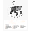 image:imageVEVOR 10 CuFt 1200LBS Poly Garden Cart Dump Wagon Heavy Duty Wheelbarrow with Convertible Handle and 13 Flat Free Tires Outdoor Yard Wagon ATV Trailer Dump Cart Tow Behind for Lawn Mower TractorDarkgrey