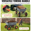 image:imageVEVOR 10 CuFt 1200LBS Poly Garden Cart Dump Wagon Heavy Duty Wheelbarrow with Convertible Handle and 13 Flat Free Tires Outdoor Yard Wagon ATV Trailer Dump Cart Tow Behind for Lawn Mower TractorGray