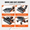 image:imageVEVOR 10 CuFt 1200LBS Poly Garden Cart Dump Wagon Heavy Duty Wheelbarrow with Convertible Handle and 13 Flat Free Tires Outdoor Yard Wagon ATV Trailer Dump Cart Tow Behind for Lawn Mower TractorGray