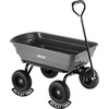 image:imageVEVOR 10 CuFt 1200LBS Poly Garden Cart Dump Wagon Heavy Duty Wheelbarrow with Convertible Handle and 13 Flat Free Tires Outdoor Yard Wagon ATV Trailer Dump Cart Tow Behind for Lawn Mower TractorDarkgrey