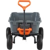 image:imageVEVOR 10 CuFt 1200LBS Poly Garden Cart Dump Wagon Heavy Duty Wheelbarrow with Convertible Handle and 13 Flat Free Tires Outdoor Yard Wagon ATV Trailer Dump Cart Tow Behind for Lawn Mower TractorGray