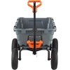 image:imageVEVOR 10 CuFt 1200LBS Poly Garden Cart Dump Wagon Heavy Duty Wheelbarrow with Convertible Handle and 13 Flat Free Tires Outdoor Yard Wagon ATV Trailer Dump Cart Tow Behind for Lawn Mower TractorGray