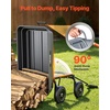 image:imageVEVOR 10 CuFt 1200LBS Poly Garden Cart Dump Wagon Heavy Duty Wheelbarrow with Convertible Handle and 13 Flat Free Tires Outdoor Yard Wagon ATV Trailer Dump Cart Tow Behind for Lawn Mower TractorDarkgrey
