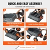 image:imageVEVOR 10 CuFt 1200LBS Poly Garden Cart Dump Wagon Heavy Duty Wheelbarrow with Convertible Handle and 13 Flat Free Tires Outdoor Yard Wagon ATV Trailer Dump Cart Tow Behind for Lawn Mower TractorGray