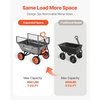 image:imageVEVOR 10 CuFt 1200LBS Poly Garden Cart Dump Wagon Heavy Duty Wheelbarrow with Convertible Handle and 13 Flat Free Tires Outdoor Yard Wagon ATV Trailer Dump Cart Tow Behind for Lawn Mower TractorGrey01