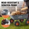 image:imageVEVOR 10 CuFt 1200LBS Poly Garden Cart Dump Wagon Heavy Duty Wheelbarrow with Convertible Handle and 13 Flat Free Tires Outdoor Yard Wagon ATV Trailer Dump Cart Tow Behind for Lawn Mower TractorGray