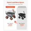 image:imageVEVOR 10 CuFt 1200LBS Poly Garden Cart Dump Wagon Heavy Duty Wheelbarrow with Convertible Handle and 13 Flat Free Tires Outdoor Yard Wagon ATV Trailer Dump Cart Tow Behind for Lawn Mower TractorGrey01