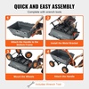 image:imageVEVOR 10 CuFt 1200LBS Poly Garden Cart Dump Wagon Heavy Duty Wheelbarrow with Convertible Handle and 13 Flat Free Tires Outdoor Yard Wagon ATV Trailer Dump Cart Tow Behind for Lawn Mower TractorGray