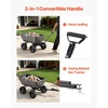 image:imageVEVOR 10 CuFt 1200LBS Poly Garden Cart Dump Wagon Heavy Duty Wheelbarrow with Convertible Handle and 13 Flat Free Tires Outdoor Yard Wagon ATV Trailer Dump Cart Tow Behind for Lawn Mower TractorDarkgrey