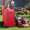 image:imageVEVOR 15 Gallon Fuel Gas Caddy Carbon Steel Portable Fuel Transfer Storage Tank with Manual Pump amp Rolling Wheels Gasoline Diesel Can Container for Cars Lawn Mowers ATVs Boats Motorcycles Red