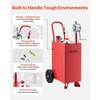 image:imageVEVOR 15 Gallon Fuel Gas Caddy Carbon Steel Portable Fuel Transfer Storage Tank with Manual Pump amp Rolling Wheels Gasoline Diesel Can Container for Cars Lawn Mowers ATVs Boats Motorcycles Red