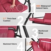 image:imageVEVOR 2 in 1 Outdoor Porch Swing for Adults 3Seat Patio Swing Chair with Adjustable Canopy amp Cushions for Backyard Garden Poolside BurgundyBurgundy