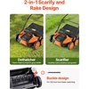 image:imageVEVOR 2in1 Electric Dethatcher and Scarifier 16Inch 15 Amp Corded Lawn Dethatcher with 145Gallon Thatch Collection Bag 5Position Depth Adjustment Walk Behind Machine for Garden Yard Grass16 inch