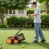 image:imageVEVOR 2in1 Electric Dethatcher and Scarifier 16Inch 15 Amp Corded Lawn Dethatcher with 145Gallon Thatch Collection Bag 5Position Depth Adjustment Walk Behind Machine for Garden Yard Grass16 inch