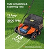 image:imageVEVOR 2in1 Electric Dethatcher and Scarifier 16Inch 15 Amp Corded Lawn Dethatcher with 145Gallon Thatch Collection Bag 5Position Depth Adjustment Walk Behind Machine for Garden Yard Grass13 inch