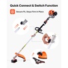 image:imageVEVOR 33CC 5in1 MultiFunctional Trimming Tools Gas Hedge Trimmer Weed Eater String Trimmer Brush Cutter Edger Pole Saw Chainsaw Pruner with Extension Pole63cc