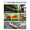 image:imageVEVOR 33CC 5in1 MultiFunctional Trimming Tools Gas Hedge Trimmer Weed Eater String Trimmer Brush Cutter Edger Pole Saw Chainsaw Pruner with Extension Pole63cc