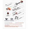 image:imageVEVOR 33CC 5in1 MultiFunctional Trimming Tools Gas Hedge Trimmer Weed Eater String Trimmer Brush Cutter Edger Pole Saw Chainsaw Pruner with Extension Pole26 cc1