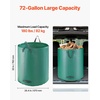 image:imageVEVOR 3Pack 72 Gallon Reusable Yard Waste Bag Large Lawn Garden Bags Heavy Duty Collapsible Garden Leaf Trash Container StandUp Grass Clipping Bin with Reinforcement Ring and Handles 264x30 in