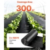 image:imageVEVOR 3x100FT 32oz Weed Barrier Fabric Heavy Duty Landscape Fabric Weed Blocker Fabric Garden Weed Mat Lawn Fabric Weed Control Fabric Driveway Fabric Ground Cover Woven Landscape Cloth Black3FT100FT5oz