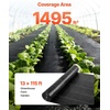 image:imageVEVOR 3x100FT 32oz Weed Barrier Fabric Heavy Duty Landscape Fabric Weed Blocker Fabric Garden Weed Mat Lawn Fabric Weed Control Fabric Driveway Fabric Ground Cover Woven Landscape Cloth Black13FT115FT35oz