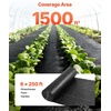 image:imageVEVOR 3x100FT 32oz Weed Barrier Fabric Heavy Duty Landscape Fabric Weed Blocker Fabric Garden Weed Mat Lawn Fabric Weed Control Fabric Driveway Fabric Ground Cover Woven Landscape Cloth Black6FT250FT5oz