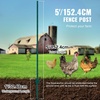 image:imageVEVOR 4 Feet UChannel Metal Fence Post 10 Pack with 20 Zip Ties amp 20 Clips Sturdy Steel Stakes for Garden Yard Lawn Farms and Outdoor Wire Fencing Green5 Feet 10 Pack