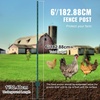 image:imageVEVOR 4 Feet UChannel Metal Fence Post 10 Pack with 20 Zip Ties amp 20 Clips Sturdy Steel Stakes for Garden Yard Lawn Farms and Outdoor Wire Fencing Green6 Feet 10 Pack