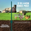image:imageVEVOR 4 Feet UChannel Metal Fence Post 10 Pack with 20 Zip Ties amp 20 Clips Sturdy Steel Stakes for Garden Yard Lawn Farms and Outdoor Wire Fencing Green3 Feet 10 Pack