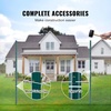 image:imageVEVOR 4 Feet UChannel Metal Fence Post 10 Pack with 20 Zip Ties amp 20 Clips Sturdy Steel Stakes for Garden Yard Lawn Farms and Outdoor Wire Fencing Green5 Feet 10 Pack