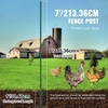 image:imageVEVOR 4 Feet UChannel Metal Fence Post 10 Pack with 20 Zip Ties amp 20 Clips Sturdy Steel Stakes for Garden Yard Lawn Farms and Outdoor Wire Fencing Green7 Feet 10 Pack