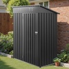 image:imageVEVOR 5 x 3 FT Metal Garden Shed Storage Building with Lockable Door amp 2 Louver Vents Sloped Roof Metal Outdoor Storage Shed Tool Sheds Outdoor Storage for Backyard Garden Patio Bike Gray