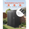 image:imageVEVOR 5 x 3 FT Metal Garden Shed Storage Building with Lockable Door amp 2 Louver Vents Sloped Roof Metal Outdoor Storage Shed Tool Sheds Outdoor Storage for Backyard Garden Patio Bike Gray