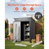 image:imageVEVOR 5 x 3 FT Metal Garden Shed Storage Building with Lockable Door amp 2 Louver Vents Sloped Roof Metal Outdoor Storage Shed Tool Sheds Outdoor Storage for Backyard Garden Patio Bike Gray