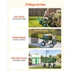 image:imageVEVOR 500 LBS Steel Garden Cart with Work Seat Heavy Duty Garden Wagon Cart on Wheels Outdoor Metal Utility Yard Wagon Gardening Stool with 10inch Flat Free Tires Tool Tray amp Adjustable HandleGreen