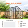 image:imageVEVOR 6 Pack Polycarbonate Greenhouse Panels 396 x 198 x 0157Roof Panels Sheets Waterproof UV Protected Corrugated Plastic Roofing Impact Resistance Clear Roofing Sheets for GreenhouseGarden12PCS  4FT  2FT  024IN