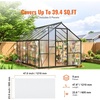 image:imageVEVOR 6 Pack Polycarbonate Greenhouse Panels 396 x 198 x 0157Roof Panels Sheets Waterproof UV Protected Corrugated Plastic Roofing Impact Resistance Clear Roofing Sheets for GreenhouseGarden5PCS  4FT  2FT  032IN