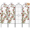image:imageVEVOR 6 Packs Metal Garden Trellis for Climbing Plants Outdoor 71x20in Rustproof Plant Tall Trellis for Rose Vine Flowers and Vegetables4 PacksStyle2