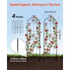 image:imageVEVOR 6 Packs Metal Garden Trellis for Climbing Plants Outdoor 71x20in Rustproof Plant Tall Trellis for Rose Vine Flowers and Vegetables4 PacksStyle2