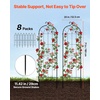 image:imageVEVOR 6 Packs Metal Garden Trellis for Climbing Plants Outdoor 71x20in Rustproof Plant Tall Trellis for Rose Vine Flowers and Vegetables8 PacksStyle2