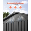 image:imageVEVOR 6 x 4 FT Metal Garden Shed Outdoor Storage Shed with Lockable Doors amp 4 Louver Vents Peak Roof Metal Sheds Outdoors Storage Storaged Sheds Clearance for Backyard Garden Patio Bike Gray