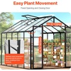 image:imageVEVOR 6 x 4 FT Polycarbonate Greenhouse Heavy Duty Outdoor Green House with Adjustable Vent amp PushPull Lockable Door Quick Setup Aluminum Frame Walkin Greenhouse Sunroom for Outside Garden Lawn810 Ft