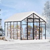image:imageVEVOR 6 x 4 FT Polycarbonate Greenhouse Heavy Duty Outdoor Green House with Adjustable Vent amp PushPull Lockable Door Quick Setup Aluminum Frame Walkin Greenhouse Sunroom for Outside Garden Lawn810 Ft