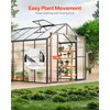 image:imageVEVOR 6 x 4 FT Polycarbonate Greenhouse Heavy Duty Outdoor Green House with Adjustable Vent amp PushPull Lockable Door Quick Setup Aluminum Frame Walkin Greenhouse Sunroom for Outside Garden Lawn812 Ft