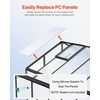 image:imageVEVOR 6 x 4 FT Polycarbonate Greenhouse Heavy Duty Outdoor Green House with Adjustable Vent amp PushPull Lockable Door Quick Setup Aluminum Frame Walkin Greenhouse Sunroom for Outside Garden Lawn812 Ft