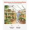 image:imageVEVOR 6 x 4 FT Polycarbonate Greenhouse Heavy Duty Outdoor Green House with Adjustable Vent amp PushPull Lockable Door Quick Setup Aluminum Frame Walkin Greenhouse Sunroom for Outside Garden Lawn812 Ft