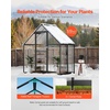 image:imageVEVOR 6 x 4 FT Polycarbonate Greenhouse Heavy Duty Outdoor Green House with Adjustable Vent amp PushPull Lockable Door Quick Setup Aluminum Frame Walkin Greenhouse Sunroom for Outside Garden Lawn64 Ft