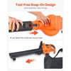 image:imageVEVOR 63CC Backpack Leaf Blower Gas Powered 189L Tank Delivers 1110CFM amp 220MPH Perfect for Garden Maintenance Clearing Leaves amp Snow3 in 1 12Amp Corded Leaf Blower